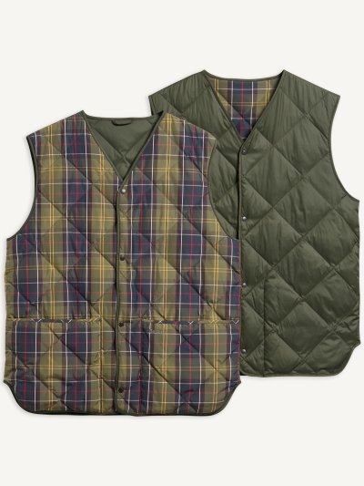 BARBOUR LIGHTWEIGHT DOWN REVERSIBLE TARTAN LINER