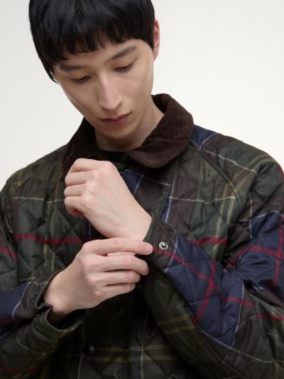BARBOUR TARTAN TRANSPORT QUILTED JACKET