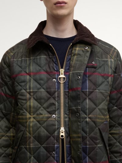 BARBOUR TARTAN TRANSPORT QUILTED JACKET