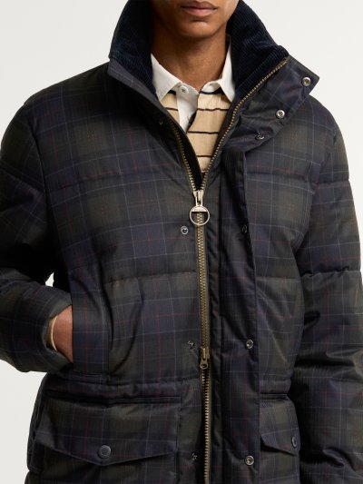 BARBOUR LONNEN TARTAN PUFFER JACKET