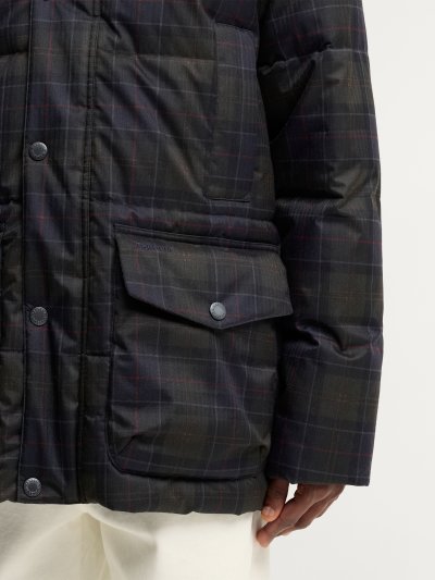 BARBOUR LONNEN TARTAN PUFFER JACKET