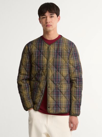 BARBOUR LIGHTWEIGHT DOWN REVERSIBLE TARTAN PUFFER JACKET