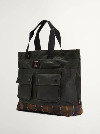 BARBOUR FIELD WAX TOTE BAG