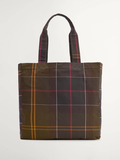 BARBOUR TELFIELD TARTAN TOTE BAG