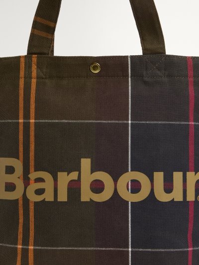 BARBOUR MINI TELFIELD TARTAN TOTE BAG