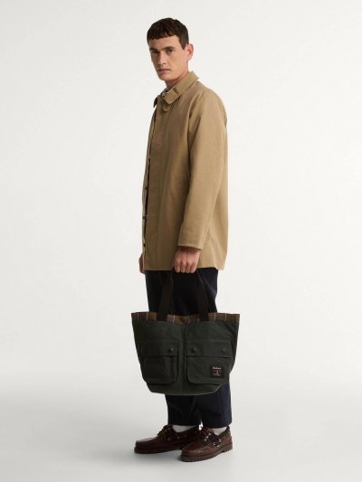 BARBOUR FIELD WAX CARRY ALL TOTE BAG