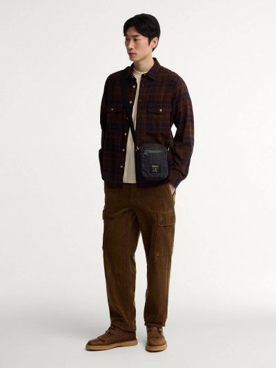 BARBOUR FIELD TARTAN WAX CROSSBODY BAG