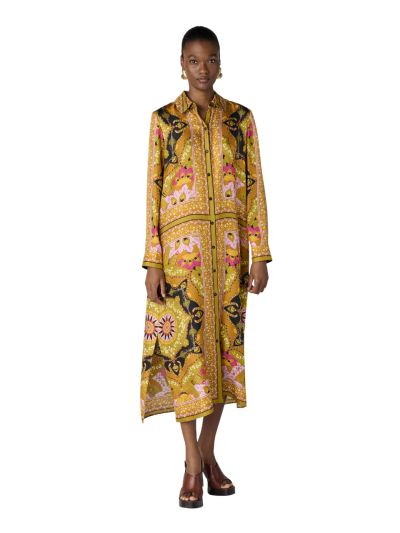 DVF	CARRIE DRESS REALTO MEDALLION MED ECRU