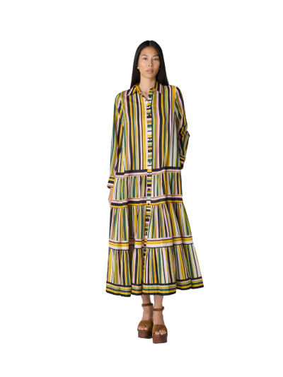 DVF	ADALENA DRESS	NEWPORT STRIPE MULTI