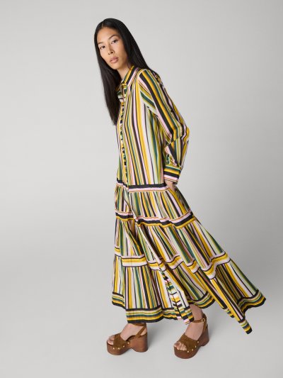DVF	ADALENA DRESS	NEWPORT STRIPE MULTI