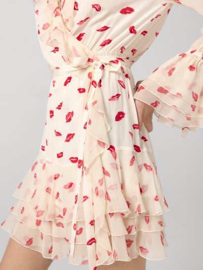 DVF MARIANNE DRESS BISOUS BISOUS CLOUD IVORY