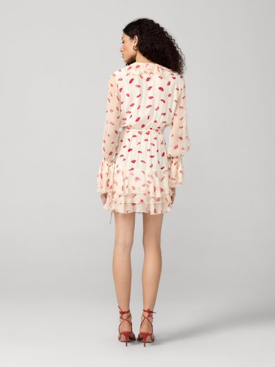 DVF MARIANNE DRESS BISOUS BISOUS CLOUD IVORY