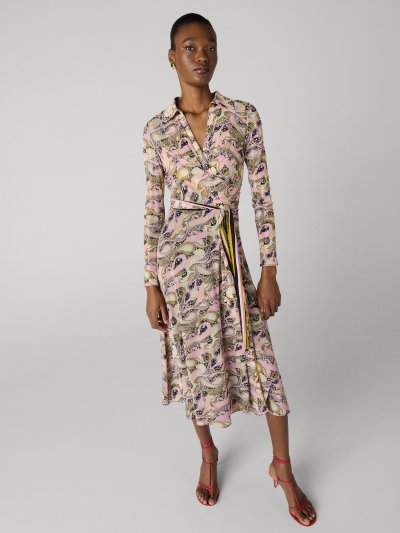 DVF	PHOENIX REVERSIBLE DRESS PAISLEY RHAPSODY SORBET/NEWPORT ST MULT