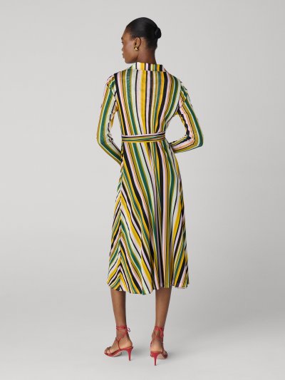 DVF	PHOENIX REVERSIBLE DRESS PAISLEY RHAPSODY SORBET/NEWPORT ST MULT