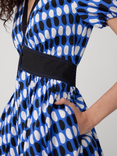 DVF ERICA DRESS JELLY DOT AQUARIUS