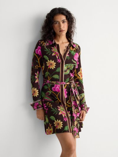 DVF	DIANE SHIRT DRESS HAWTHORNE SOIL