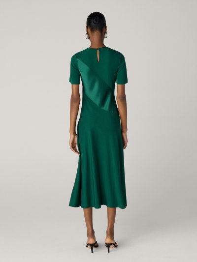 DVF ARAMINTA DRESS EVERGREEN
