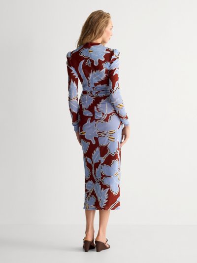 DVF	AMADIS DRESS CERA FLOWER GIANT MULTI