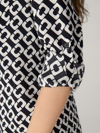 DVF PRITA DRESS CHAIN LINK MEDIUM BLACK