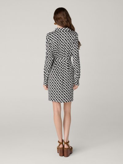 DVF PRITA DRESS CHAIN LINK MEDIUM BLACK