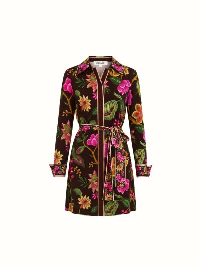 DVF	DIANE SHIRT DRESS HAWTHORNE SOIL