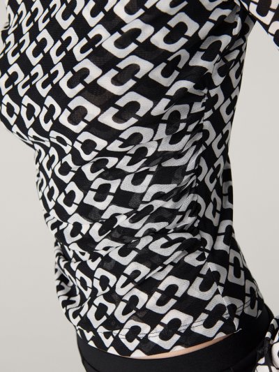 DVF LOGAN TOP CHAIN LINK MEDIUM BLACK