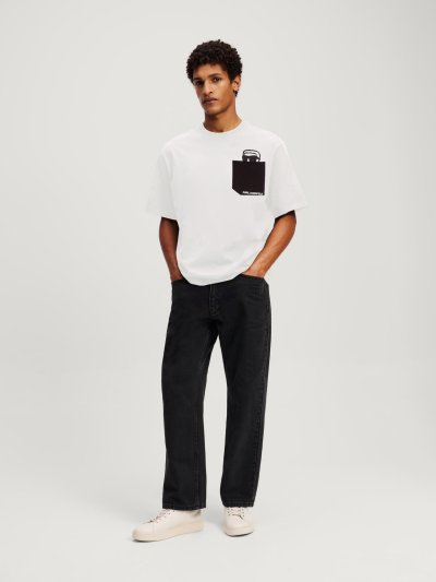 KARL LAGERFELD - IKON OUTLINE POCKET T-SHIRT