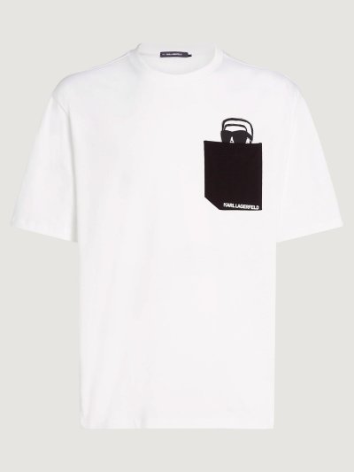 KARL LAGERFELD - IKON OUTLINE POCKET T-SHIRT