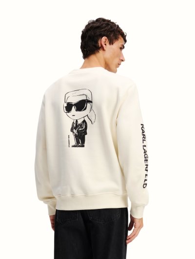 KARL LAGERFELD - RTW-1 BIG IKON SWEATSHIRT CANNOLI CREAM