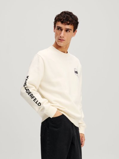 KARL LAGERFELD - RTW-1 BIG IKON SWEATSHIRT CANNOLI CREAM