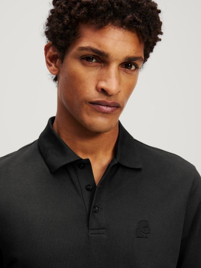 KARL LAGERFELD - RTW-1 KAMEO LOGO PIQUE POLO