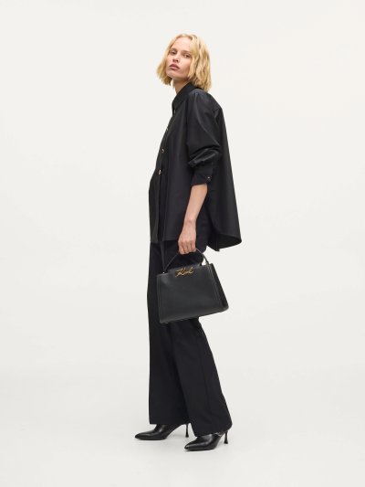 KARL LAGERFELD - K/SIGNATURE MEDIUM TOP HANDLE BAG