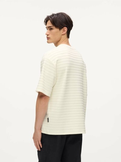 KARL LAGERFELD - IKON STRUCTURE STRIPED T-SHIRT