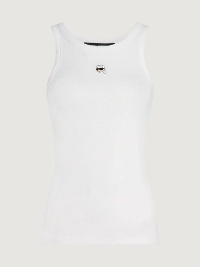 KARL LAGERFELD - IKON RIBBED TANK TOP