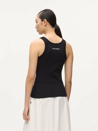 KARL LAGERFELD - IKON RIBBED TANK TOP