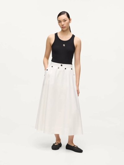 KARL LAGERFELD - IKON RIBBED TANK TOP