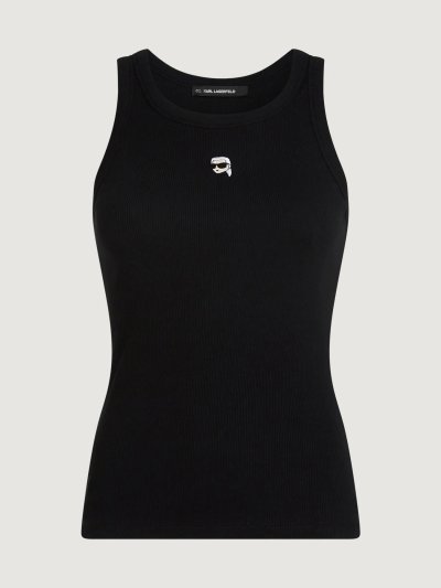 KARL LAGERFELD - IKON RIBBED TANK TOP