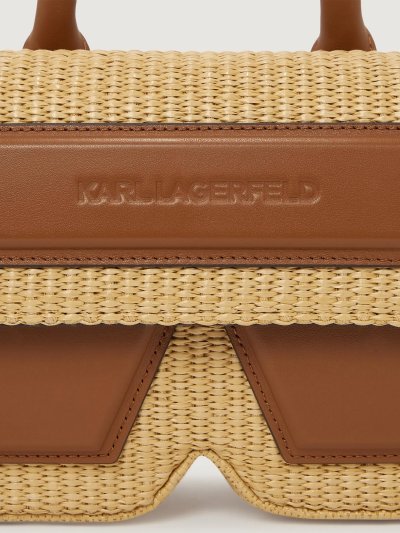 KARL LAGERFELD - IKON/K TPH CROSSBODY RAFFIA NATURAL TAN