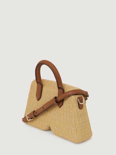 KARL LAGERFELD - IKON/K TPH CROSSBODY RAFFIA NATURAL TAN