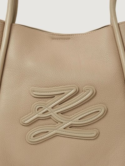 KARL LAGERFELD - K/AUTOGRAPH PATCH MD TOTE SAFARI