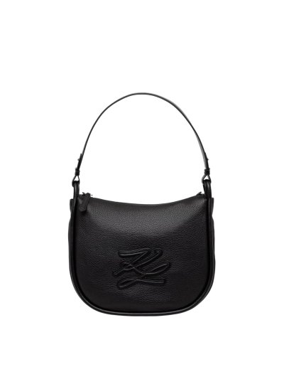 KARL LAGERFELD -  K/AUTOGRAPH PATCH HALFMOON SHB BLACK