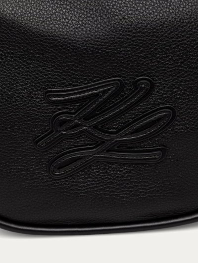 KARL LAGERFELD -  K/AUTOGRAPH PATCH HALFMOON SHB BLACK