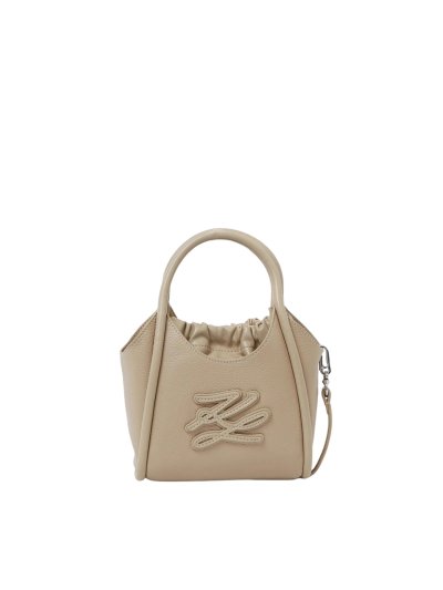 KARL LAGERFELD - K/AUTOGRAPH PATCH MINI TOTE SAFARI