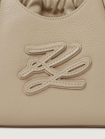 KARL LAGERFELD - K/AUTOGRAPH PATCH MINI TOTE SAFARI