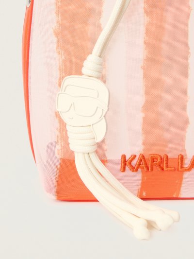 KARL LAGERFELD - IKON MESH SM TOTE GRAPEFRUIT STRIPES