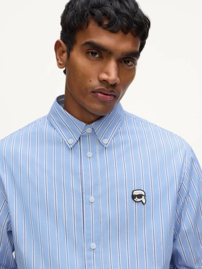KARL LAGERFELD - IKON STRIPE RELAXED SHIRT
