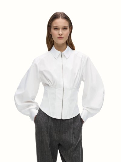 KARL LAGERFELD - RTW-1	CORSET POPLIN SHIRT