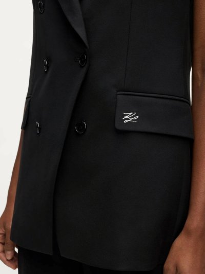 KARL LAGERFELD - RTW-1 BLACK AND WHITE TAILORED GILET