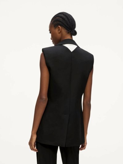 KARL LAGERFELD - RTW-1 BLACK AND WHITE TAILORED GILET