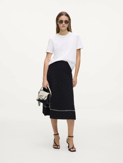 KARL LAGERFELD - PEARL DETAIL T-SHIRT